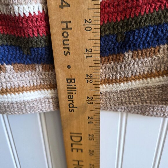 90s Handknit Crochet Sweater Vest Small Indie Rustic Effortless Autumn Vintage - Picture 6 of 6